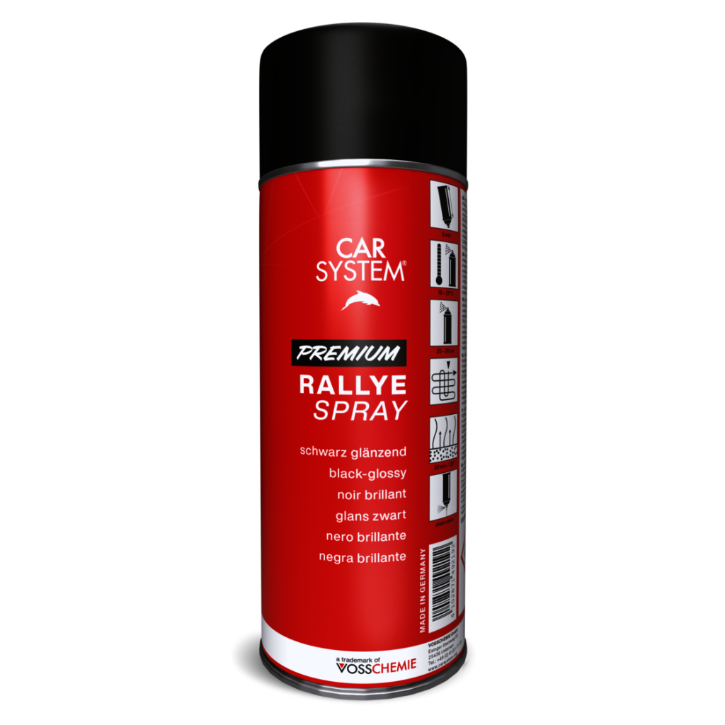 CS Rallye peinture en spray noir brillant 500 ml Premium