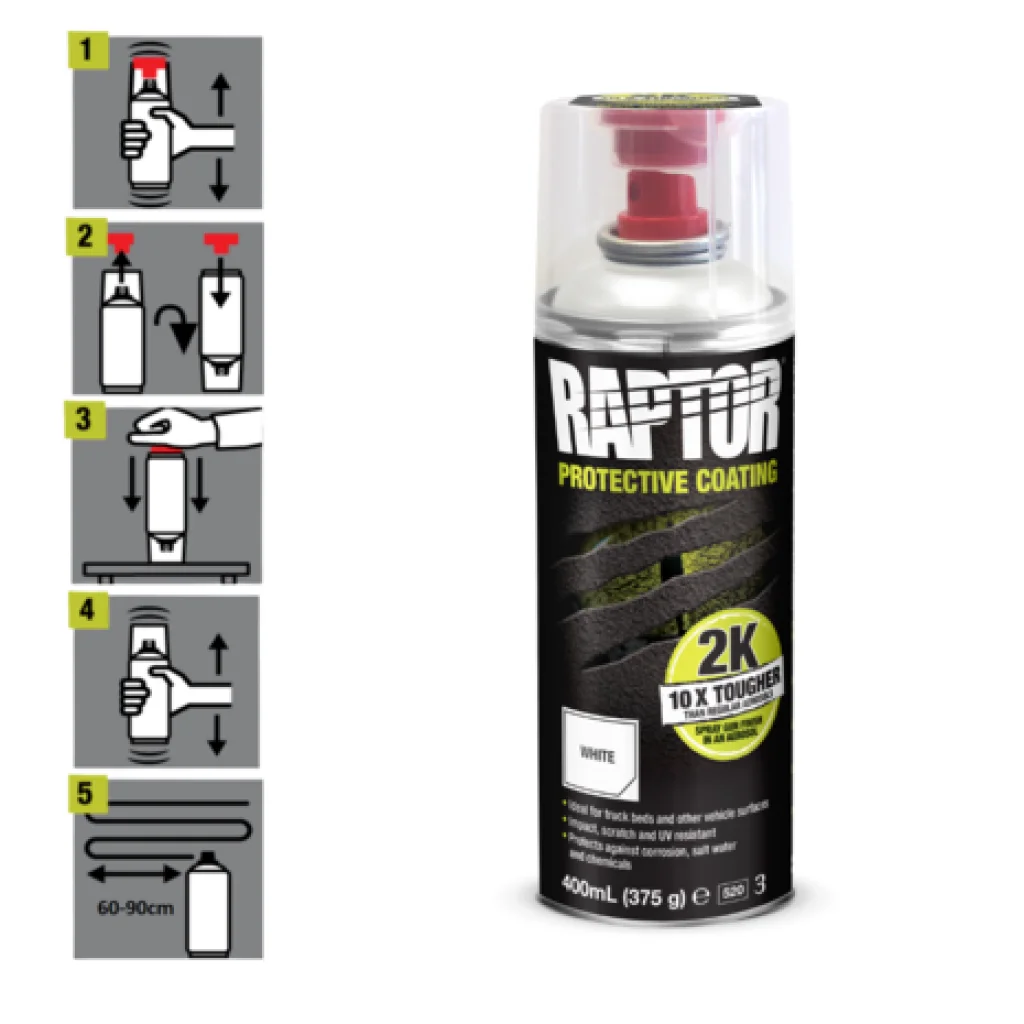 RAPTOR 2K Vernice protettiva aerosol bianca 400ml