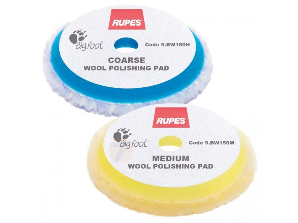 RUPES Velcro Polishing Woll D-A Medium yellow dia 130/145 mm