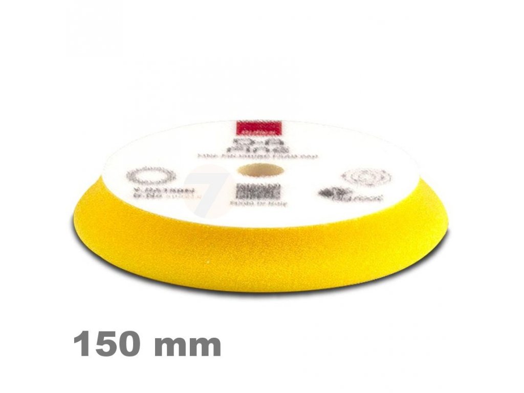 Mousse de polissage velcro RUPES D-A jaune fin dia 130/150 mm