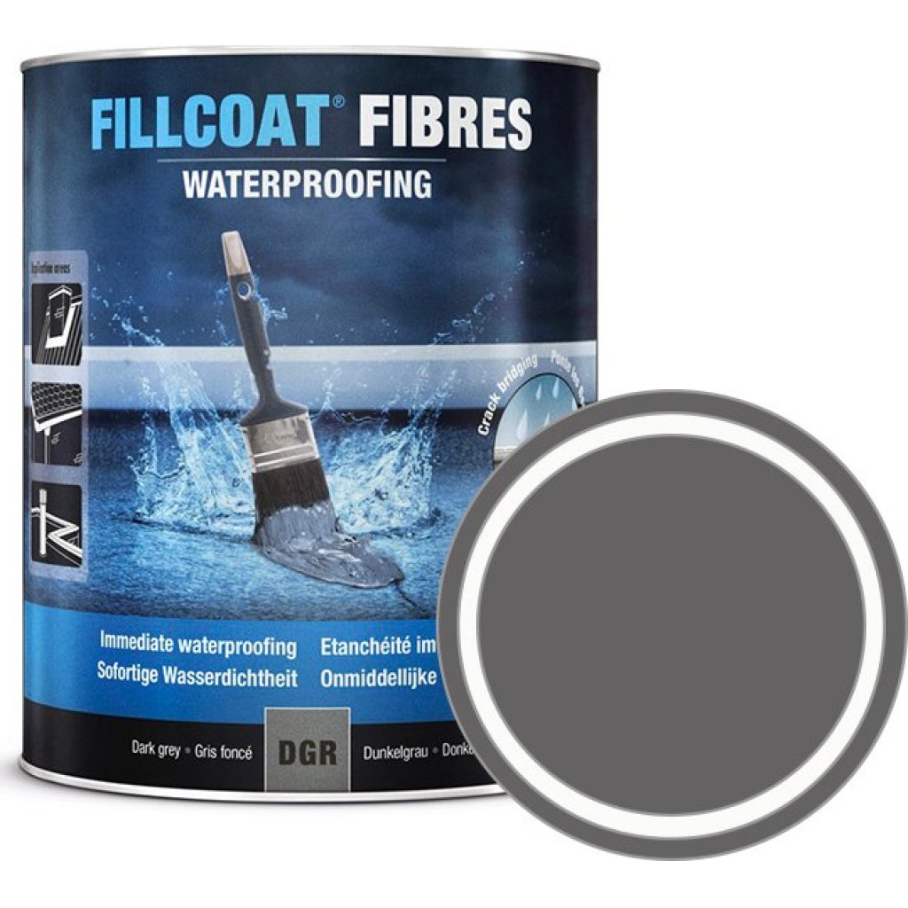 Rust-Oleum Fillcoat Fibres Dark Grey – waterproof coating with glass ...