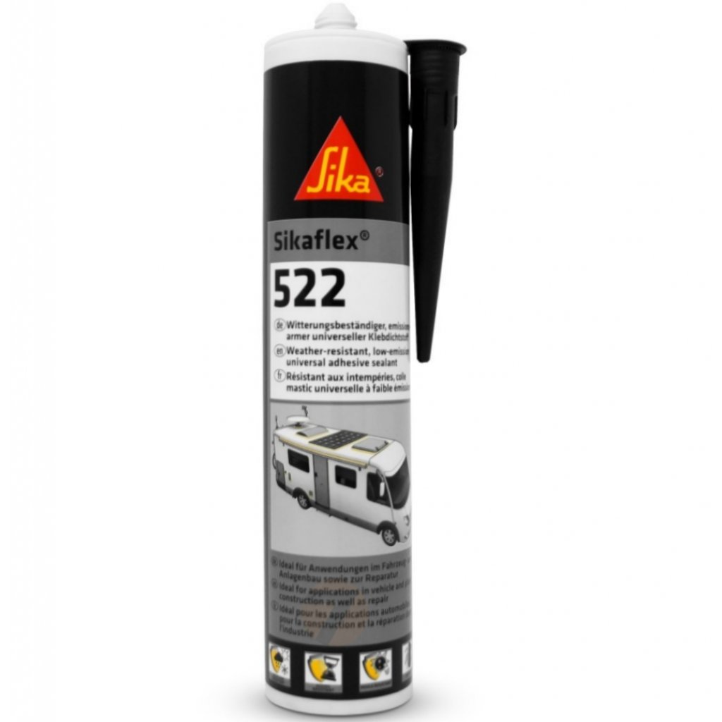 SikaFlex 522 sellador adhesivo universal resistente a la intemperie negro 300 ml