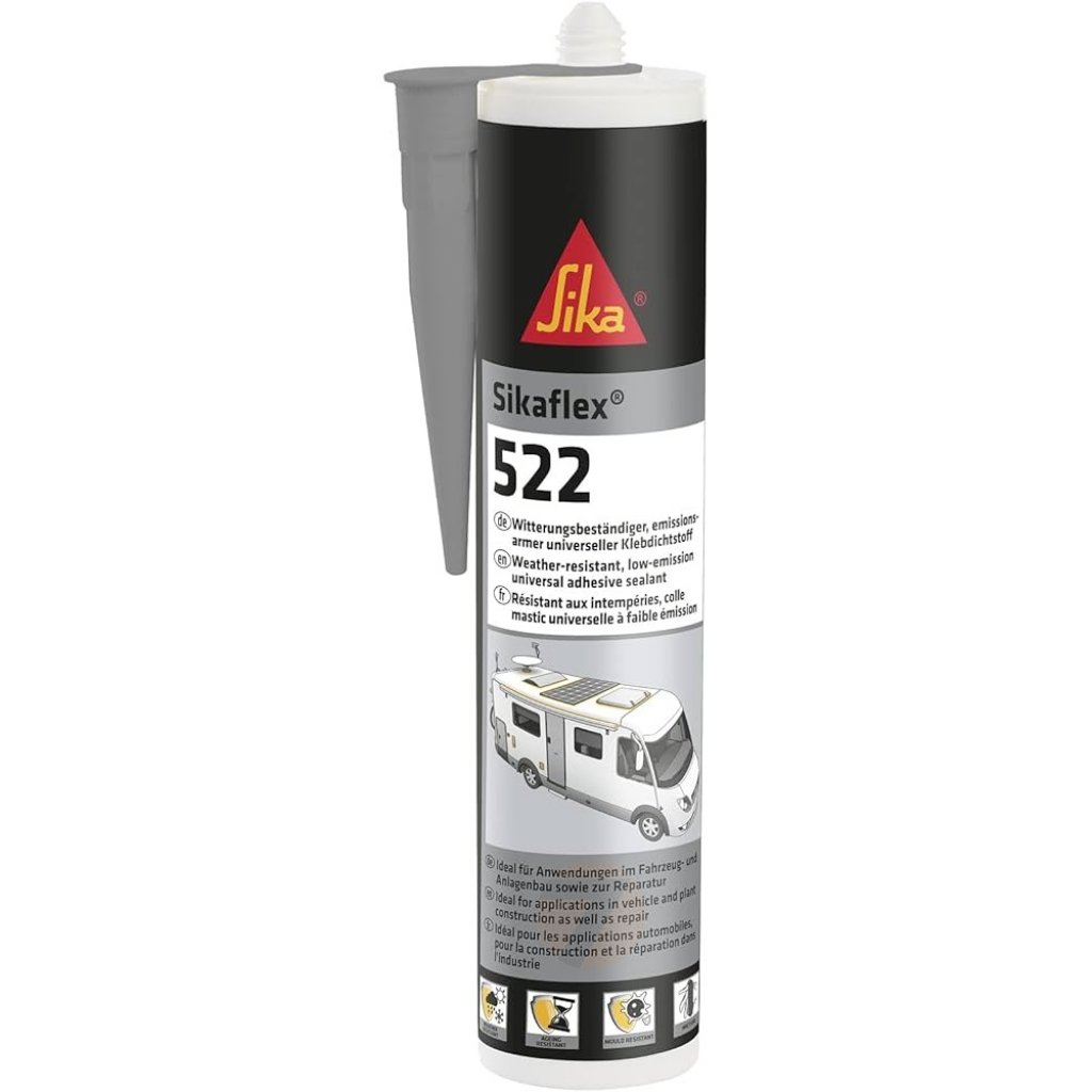 SikaFlex 522 sellador adhesivo universal resistente a la intemperie gris acero 300 ml