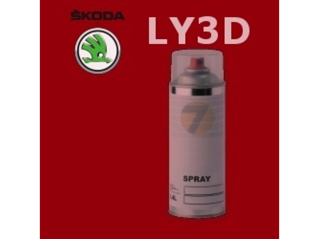 Ly3d Paint Code SKODA LY3D TORNADOROT barva Spray 400ml - ColorShop.cz