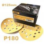 Papel de lija Mirka Gold Ø125mm 17 agujeros velcro P180