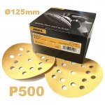 Șmirghel Mirka Gold Ø125mm 17 găuri prindere velcro P500