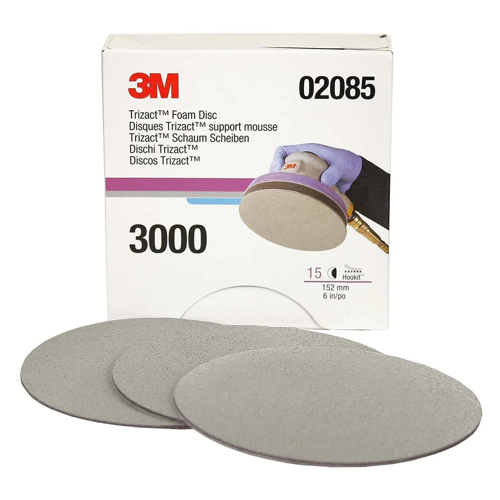3M™ Trizact™ Hookit™ Foam Disc 30806, 8000, 6 In, 15 Discs/Carton - Foto 7