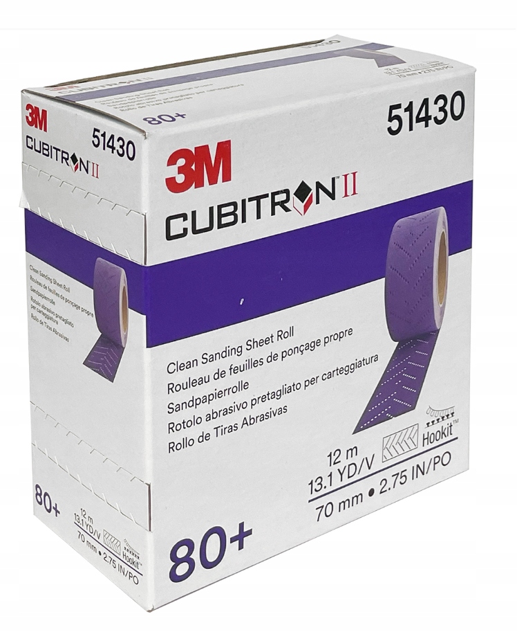 3M, Cubitron II Net Fogli abrasivi with support in rete, in rotolo, 80 x 10 m, Grana 80 , 34550