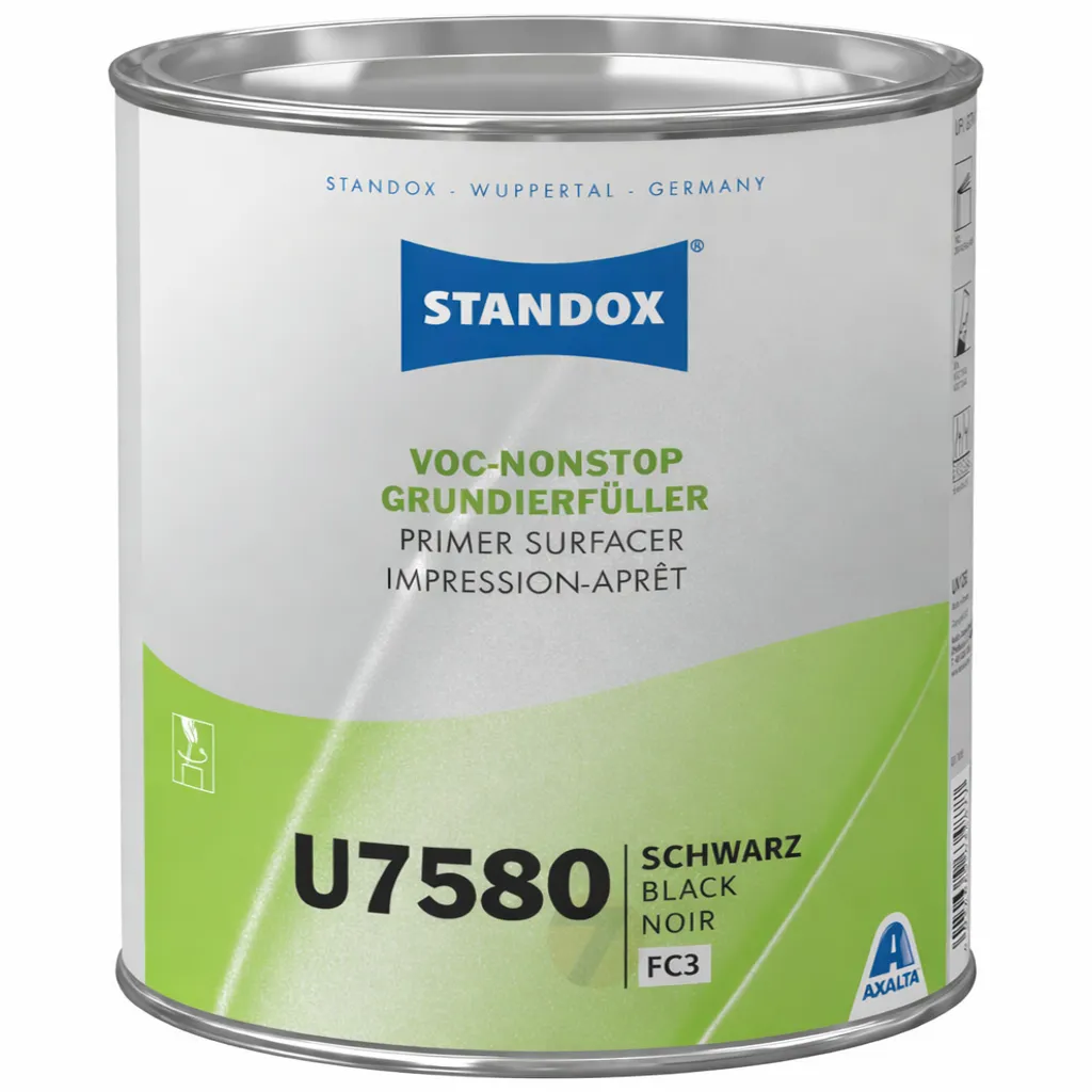 Standox VOC Nonstop Primer Surfacer U7580 Black 3.5 L - ColorShop.cz