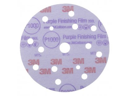 3M 51154 Hookit 260L+ Finishing Film Discs 15 holes, P1500