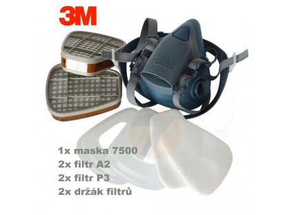 3M A2P3 Half mask with A2 and FFP3 filters
