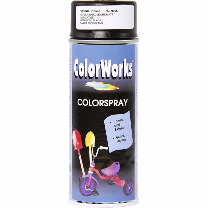 ColorWorks RAL 9005 černá matná barva ve spreji 400ml