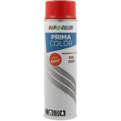 Dupli-Color Prima RAL 3020 Pintura en Spray Rojo Tráfico Brillante 500ml