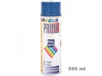 Dupli-Color Prima RAL 5010 modrá lesklá barva ve spreji 500 ml