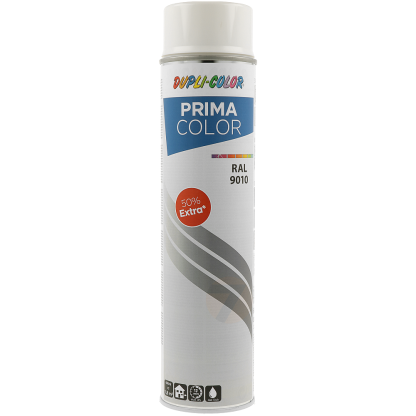 Dupli-Color Prima RAL 9010 biała błyszcząca farba w sprayu 600 ml