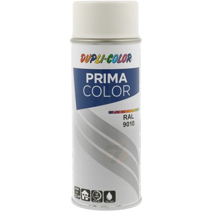 Dupli-Color Prima RAL 9010 Matná Čistě Bílá Barva ve Spreji 400 ml