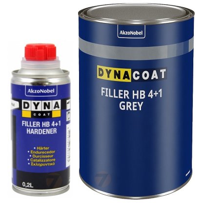 Dynacoat filler acrylic grey HB 4+1 1L set