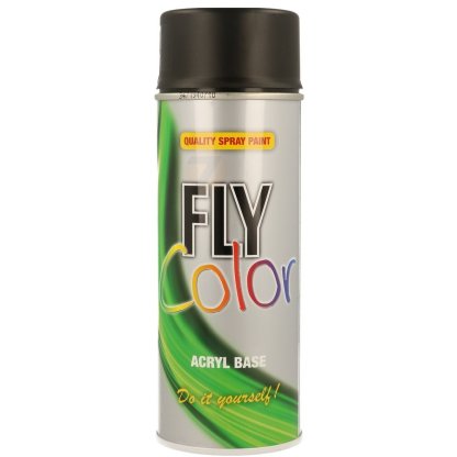 FLY Color RAL 9005 černá polomatná akrylátová barva ve spreji 400 ml