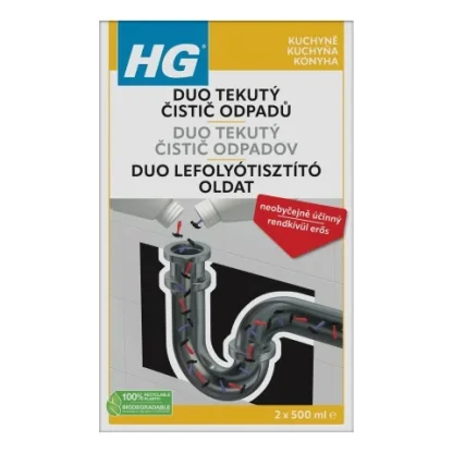 HG Duo Detergente Liquido per Scarichi 2 x 500 ml