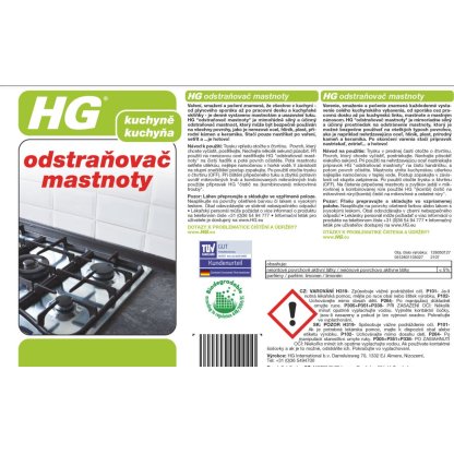 HG Odstranjevalec maščobe 500 ml