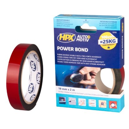 HPX oboustranná akrylátová páska s vysokou přilnavostí 25 mm × 2 m