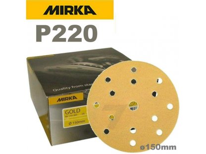 Mirka Gold papier de verre Ø150mm 15 trous velcro P220