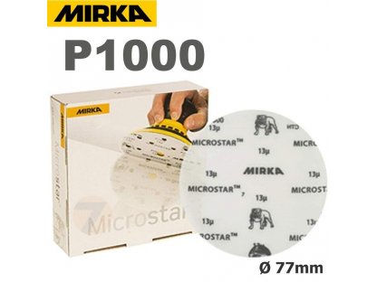Mirka Microstar Schleifpapier  Ø77mm Klettverschluss P1000