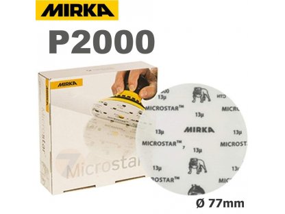 Mirka Microstar Schleifpapier  Ø77mm Klettverschluss P2000