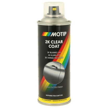 Motip 2K dvousložkový čirý lesklý lak ve spreji 200ml
