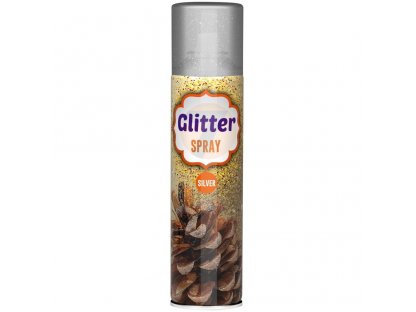 Motip Glitter Spray stříbrný 100ml