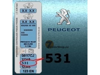 PEUGEOT 531 BLU AZZURRO vernice metallica matita 20ml