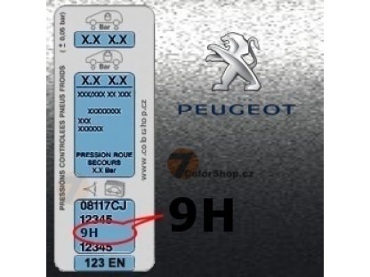 PEUGEOT 9H GRIS THORIUM metalická barva Sprej 400ml