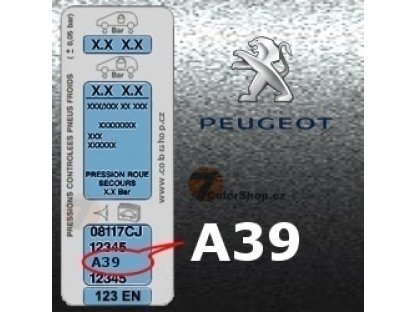 PEUGEOT A39 GRIGIO PILBARA vernice metallizzata Spray 400ml