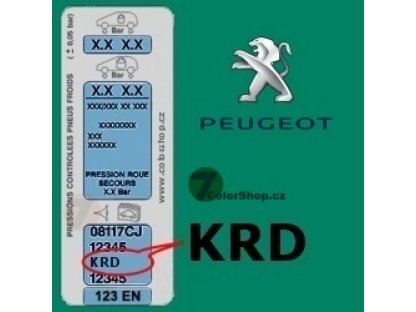 PEUGEOT KRD VERT VERONESE vernice spray 400ml