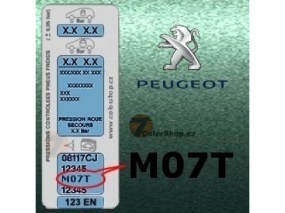 PEUGEOT M07T VERT COME metalická barva Sprej 400ml