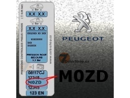 PEUGEOT M0ZD GRIS HADES metalická barva Sprej 400ml