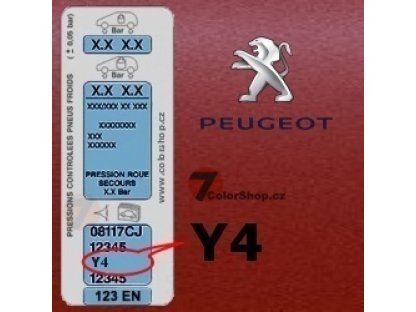 PEUGEOT Y4 ROUGE MERCEDES metalická barva tužka 20ml