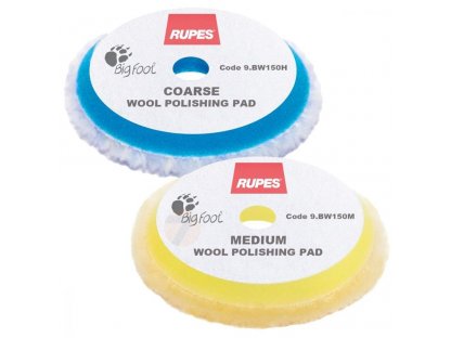 RUPES Velcro Polishing Woll D-A Coarse Blue dia 130/145 mm