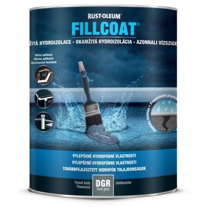 Rust-Oleum Fillcoat tmavě šedá – hydroizolační nátěr 1 l