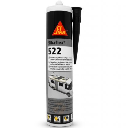 SikaFlex 522 univerzálny lepiaci tmel odolný voči poveternostným vplyvom čierny 300 ml