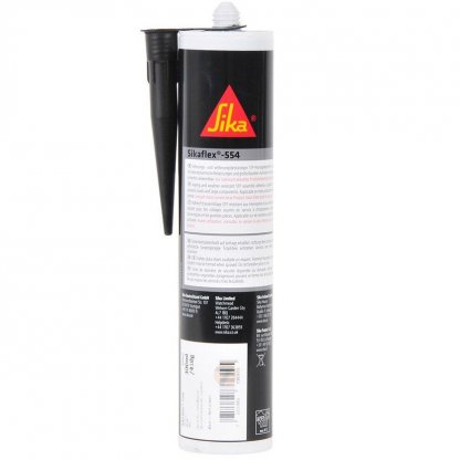 SikaFlex 554 Colle de montage sans primaire résistante aux intempéries, noir 300 ml