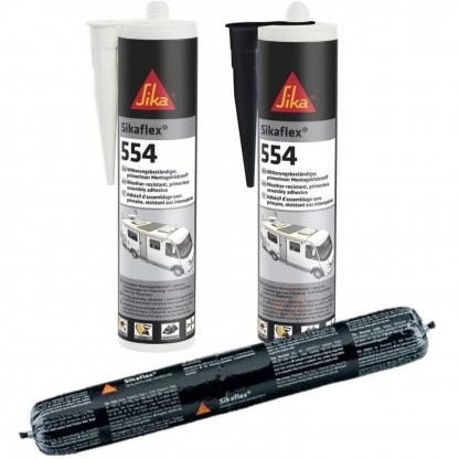 SikaFlex 554 Weather-resistant primerless assembly adhesive black 300 ml EXP02/2025