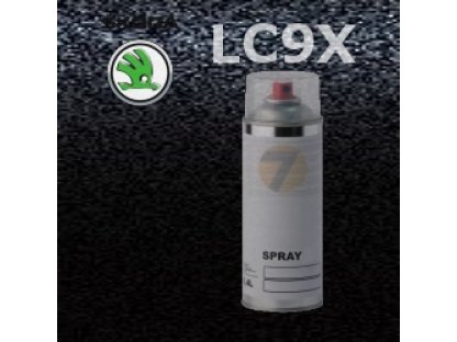 SKODA LC9X DEEP BLACK barva Spray 400ml - ColorShop.cz