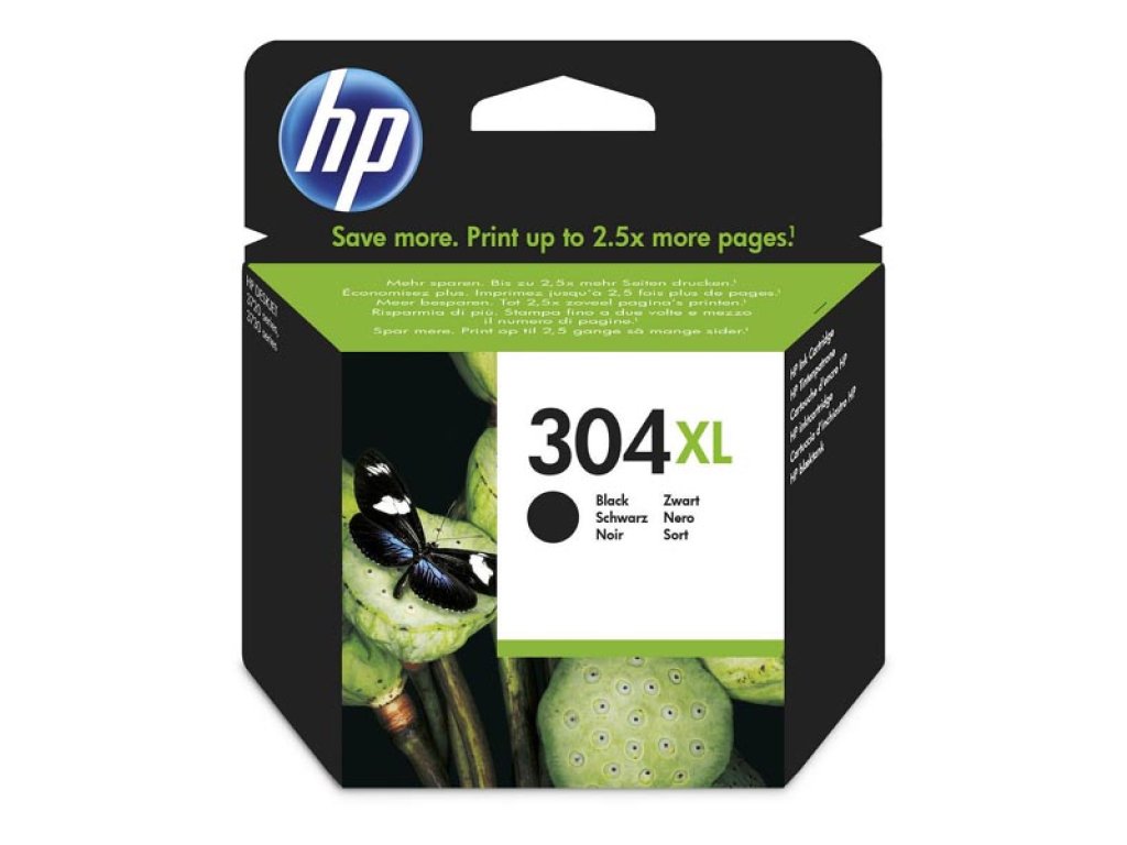 HP 304XL, N9K08AE, černá