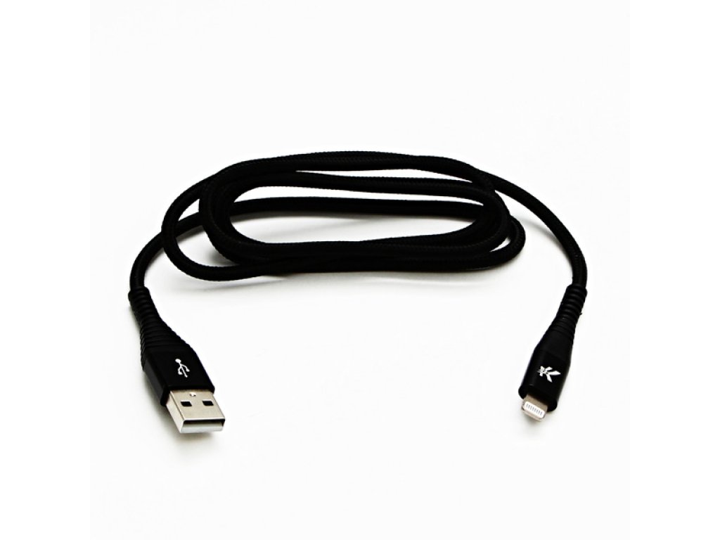 Kabel USB (2.0),C89,2m,černý USB A M- Apple Lightning