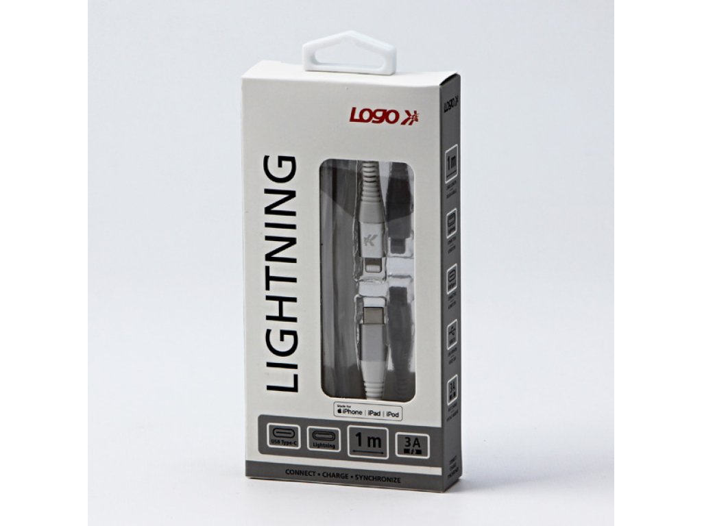 Kabel USB (2.0),C94,1m,bílý USB C M- Apple Lightning