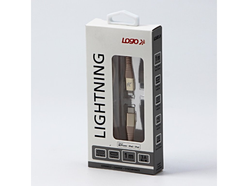Kabel USB (2.0),C94,1m,zlatý USB C M- Apple Lightning