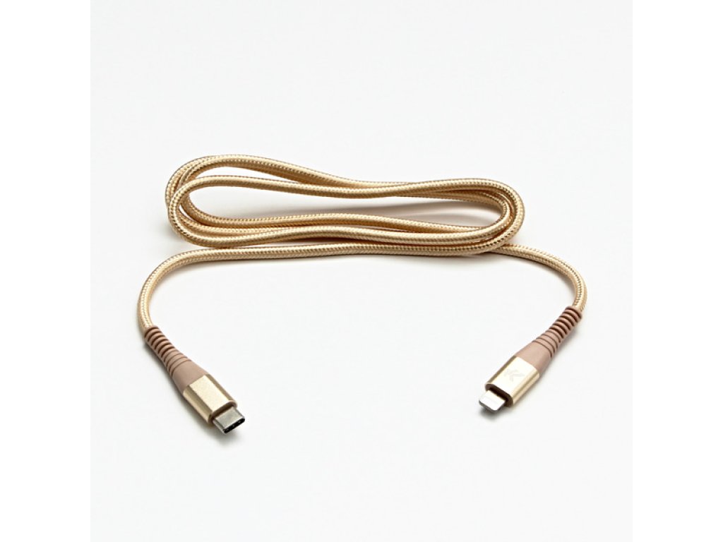Kabel USB (2.0),C94,1m,zlatý USB C M- Apple Lightning
