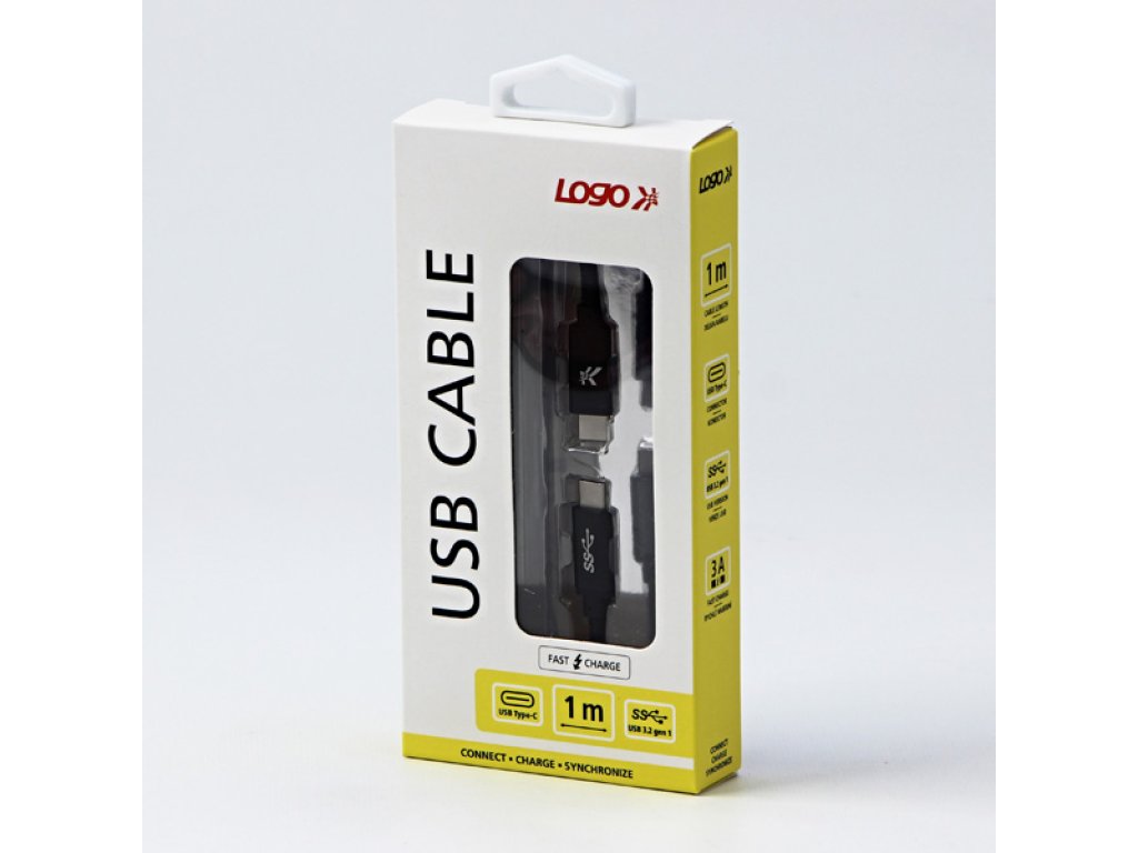 Kabel USB (3.2 gen 1),1m, černý, USB C M - USB C M,