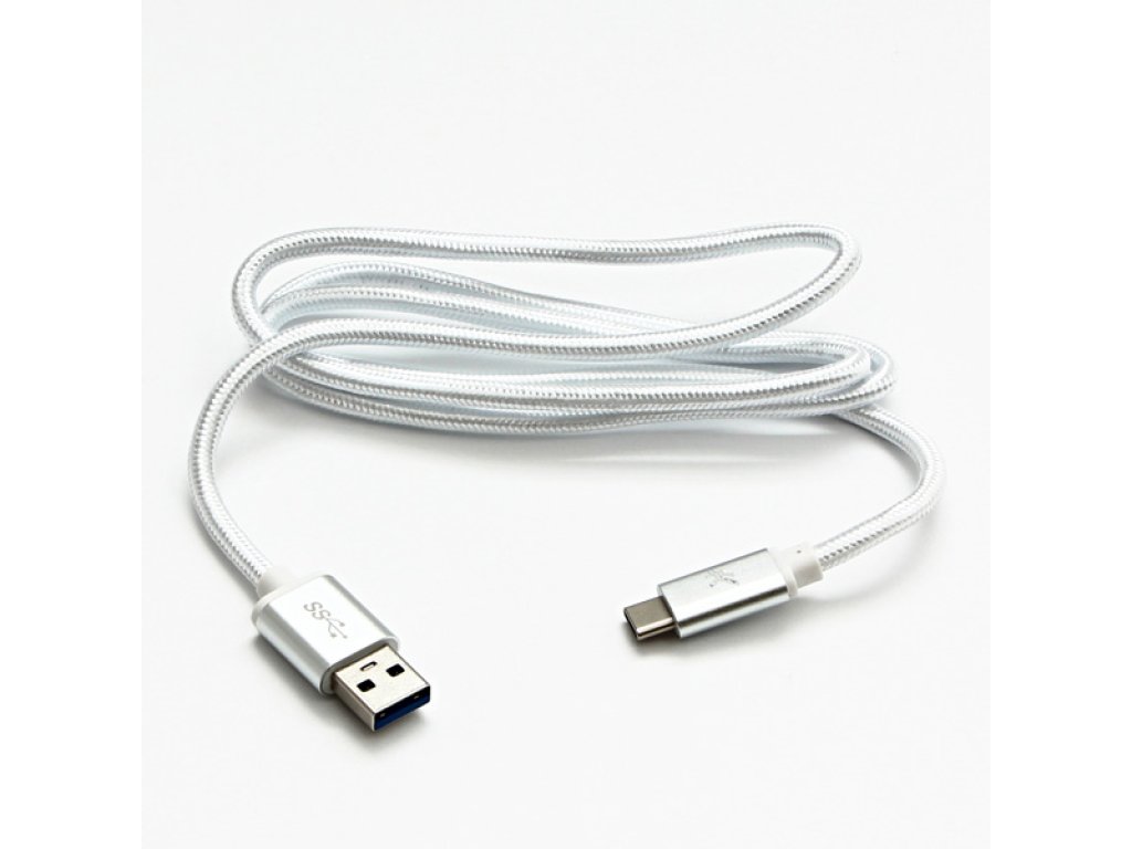 Kabel USB (3.2 gen 1), 2m, bílý, USB A M- USB C M